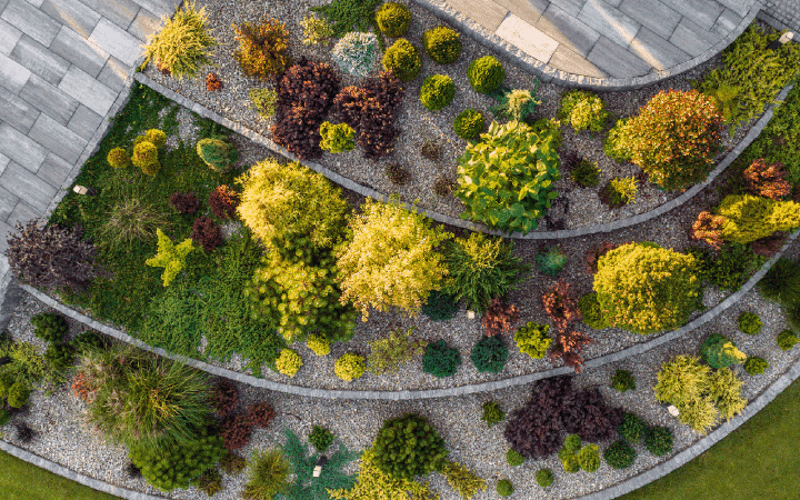 Jardin réalisé par un paysagiste grâce à un logiciel 3D