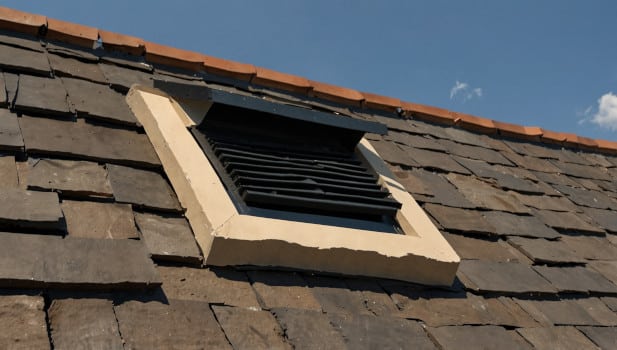 Chatière de ventilation pour une toiture en ardoise