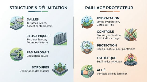 Les différentes utilisations de l'ardoise pour votre aménagement paysager