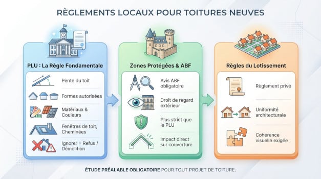 Règlements locaux pour une toiture neuve