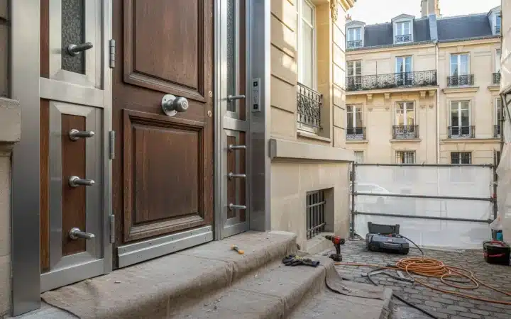 Renforcement de votre porte d'entrée - Image d'une porte d'entrée blindée